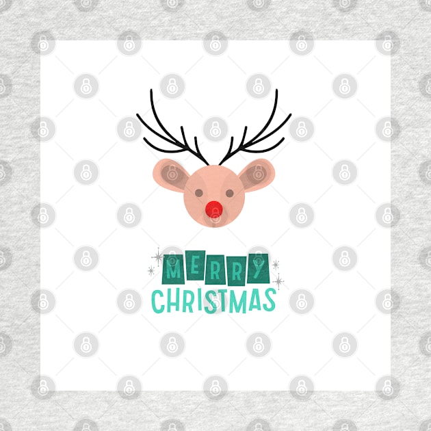 Merry Christmas Deer white by Jesscreative